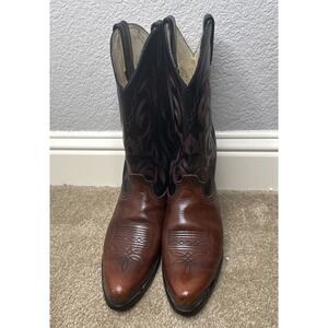 Durango Men's Boots Western Cowboy Carvello Brown And  Black Size 9D Cutter Toe